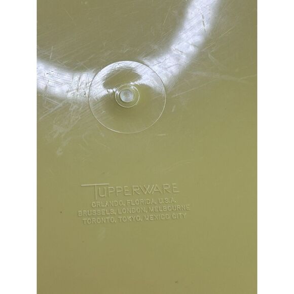 Vintage Tupperware Classic YELLOW round Cake Carrier 10" - Picture 6 of 16